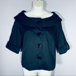 Black “50’s” Inspired Cropped Jacket